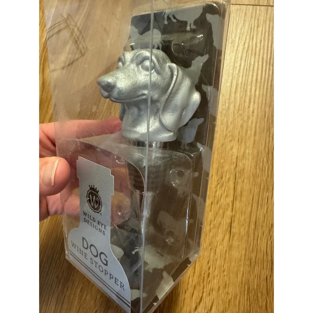 Wild Eye Designs Dachshund Dog Wine Stopper Silver Tone Handcrafted STP284T2 NEW